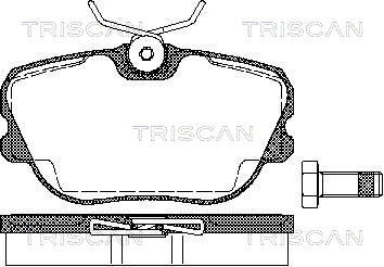 Bremsbelagsatz, Scheibenbremse Vorderachse Triscan 8110 65973 von Triscan