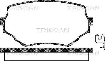 Bremsbelagsatz, Scheibenbremse Vorderachse Triscan 8110 69002 von Triscan