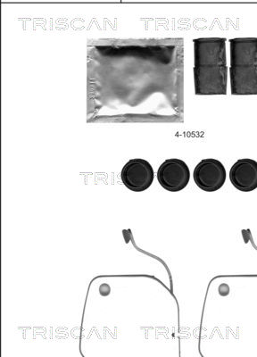 Zubehörsatz, Scheibenbremsbelag Vorderachse Triscan 8105 111623 von Triscan