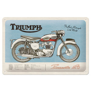 Triumph Blechschild Bonneville Maße: 30 x 20 cm von Triumph