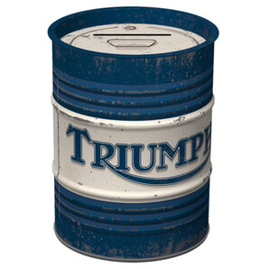 Triumph Ölfass Spardose geprägtes Stahlblech von Triumph
