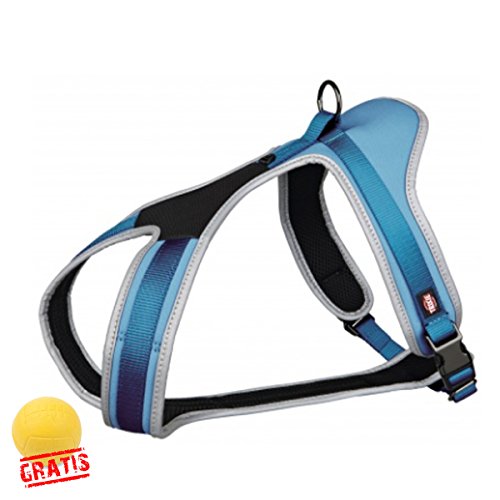 TRIXIE EXPERIENCE STE+BALL Gratis Experience Touren-Geschirr Hunde Hundegeschirre Geschirre (S(30-50 cm/15 mm), Blau) von Trixie
