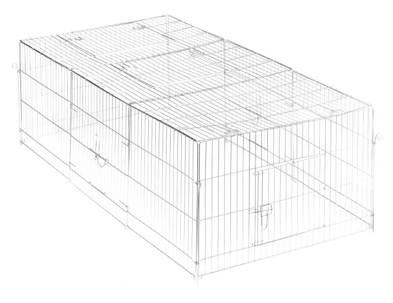 Trixie 62452 Freilaufgehege mit Abdeckung, verzinkt, 216 × 65 × 116 cm von Trixie