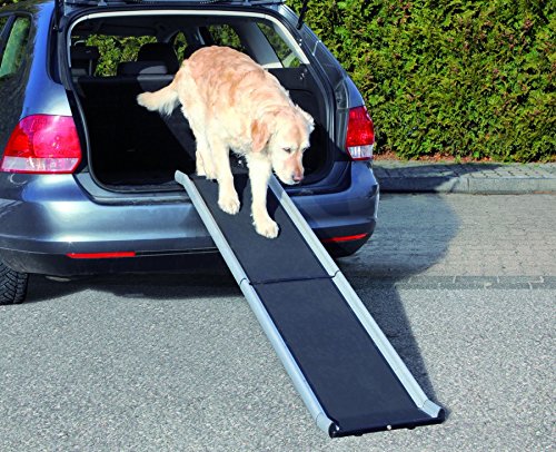 Trixie Aluminium Petwalk-Klapprampe für Hunde, 155 x 38 cm, Schwarz von Trixie