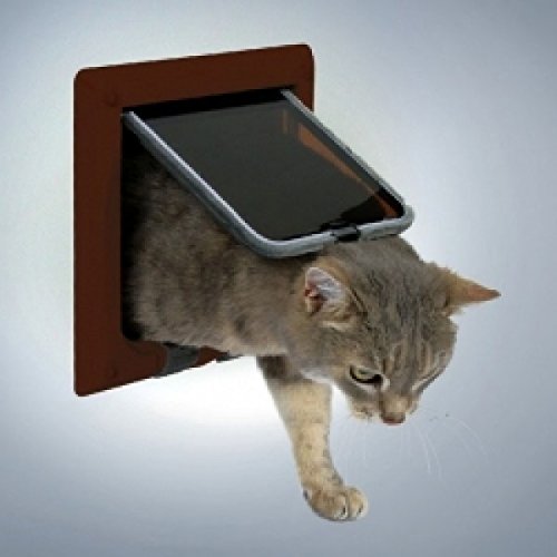 Trixie Katzentür FreeCat de Luxe 4-Wege - Braun von Trixie
