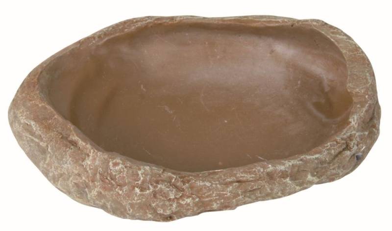 Trixie Reptile Steppe Rock Dekoration Wasser und Nahrung, Schüssel, 15 x 3,5 x 12 cm, beige von Trixie