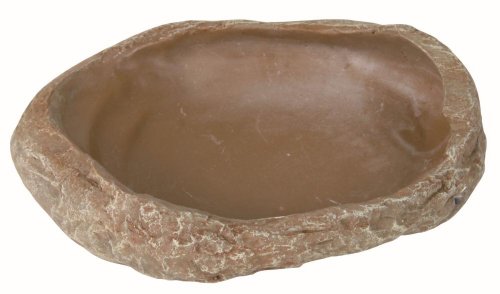 Trixie Reptile Steppe Rock Dekoration Wasser und Nahrung, Schüssel, 15 x 3,5 x 12 cm, beige von Trixie