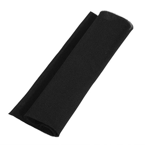 Lautsprecher Stoff,Akustikstoff 1,4 m x 0,5 m Lautsprechernetz aus Polyester, staubdichte Schutztuchabdeckung, Stereo-Audio-Lautsprechernetz-Grilltuch for Bühnen-Soundbox(Black) von Trohollis