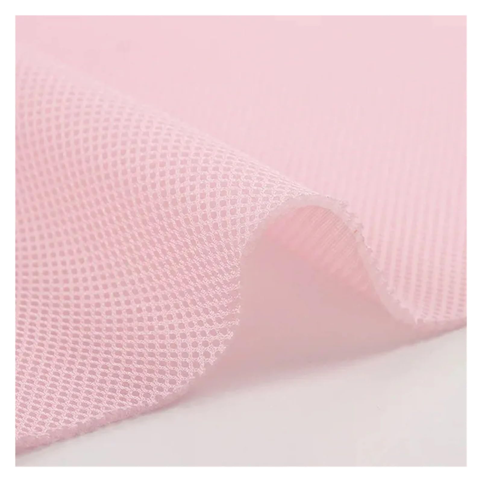 Lautsprecher Stoff,Akustikstoff Atmungsaktives 3D-Netzgewebe, Luftschicht, einfarbig, handgefertigt, DIY-Polsterung, Stuhllautsprecher, staubdicht, schalldicht, Netzbezug(Light Pink) von Trohollis