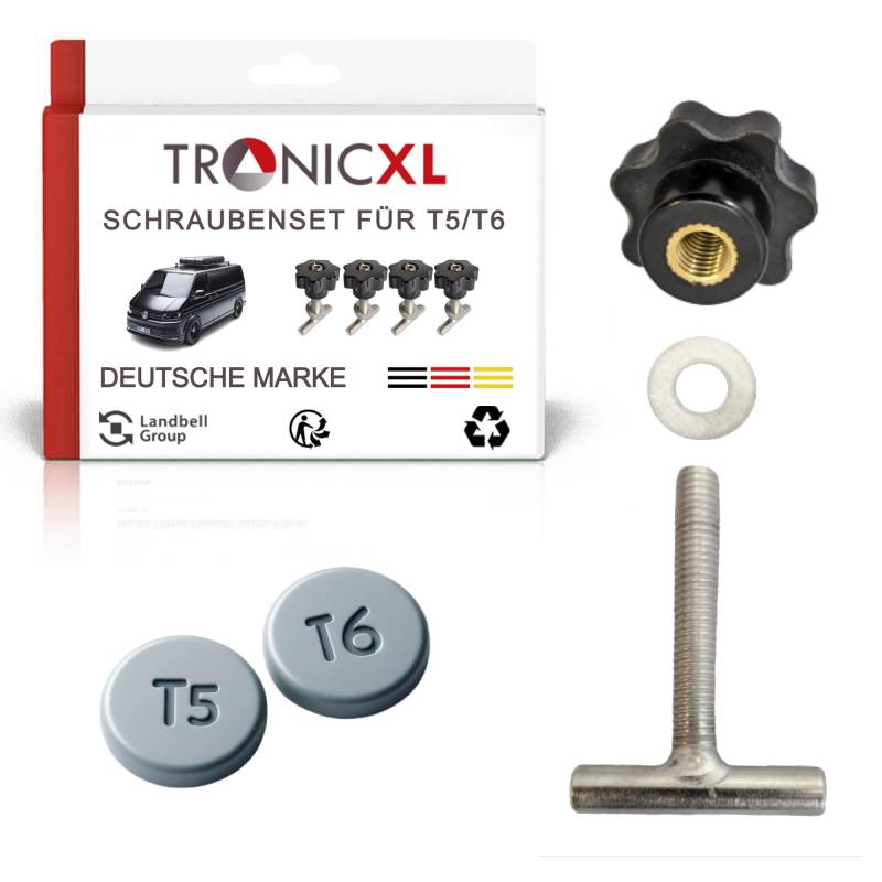 Schraubenset kompatibel mit VW Bulli Bus T5 T6 Multivan Schrauben Führungsschiene Schienenlast Sicherungsschrauben Transporter California Ladungssicherung von TronicXL