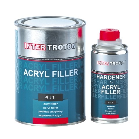 Troton Inter 2K Acryl Füller Grundierung Primer HS 4:1 0,8L Weiß + Härter 0,2L von Homry