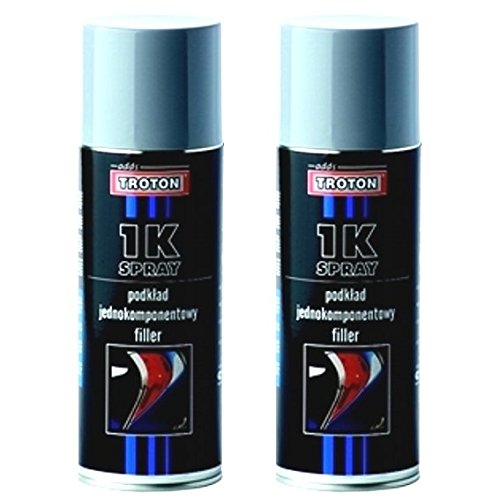 Troton 1K Acryl Primer Grau 400ml Inter GRUNDIERUNG Matt Spray Hitzebeständig KFZ HAFTGRUND Auto (2) von Troton