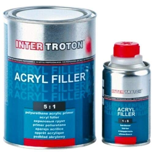Troton 1L Acryl Primer 5:1 Weiß 2K 5:1 HS Füller Grundierung Acrylgrundierer Ink. Härter von Homry