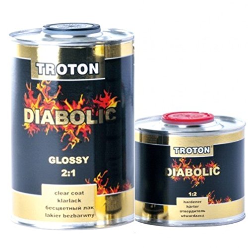 Troton 2K HS Acryl KLARLACK 1L Glossy 2:1 Kratzfest + HÄRTER 0,5L DIABOLIC Glanzeffekt Master von Troton