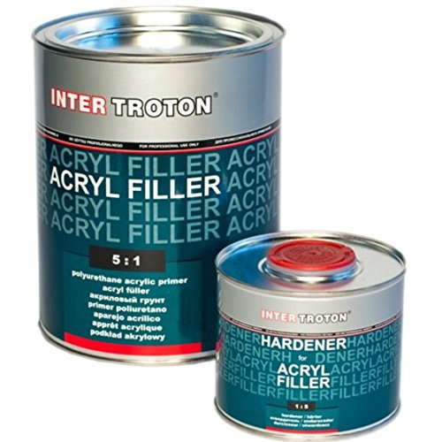 Troton HS FÜLLER GRUNDIERUNG 2K ACRYL Primer 5:1 2,5L WEIß + HÄRTER 0,5L Inter von Troton