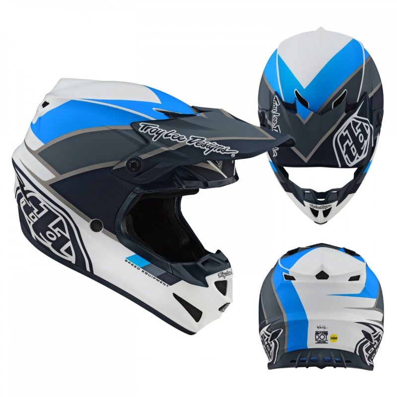 TLD SE4 PA Beta Motocrosshelm Weiß/Grau von Troy Lee Designs