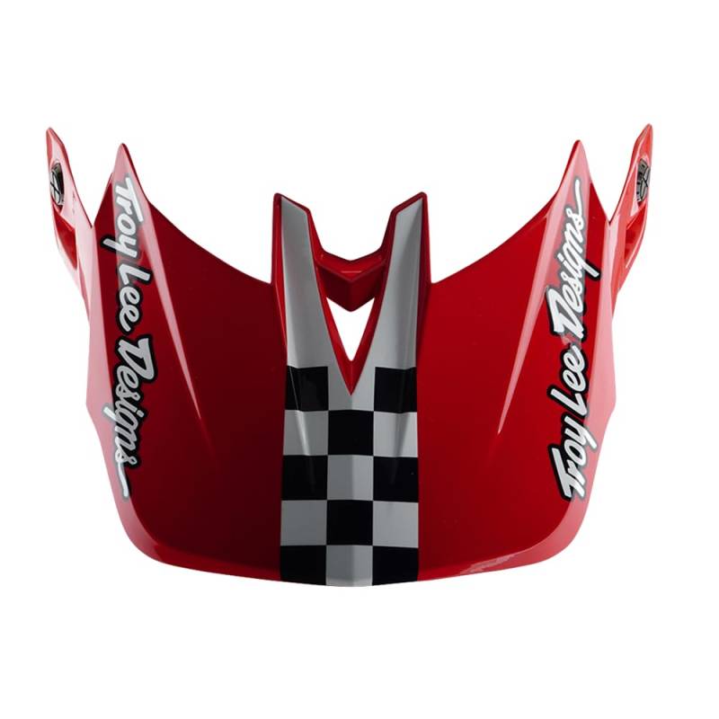 Troy Lee Designs D4 Visier; FIFTY-50 Weiß/Rot von Troy Lee Designs