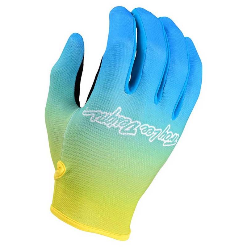Troy Lee Designs Flowline Faze Motocross Handschuhe (Blue/Yellow,M) von Troy Lee Designs