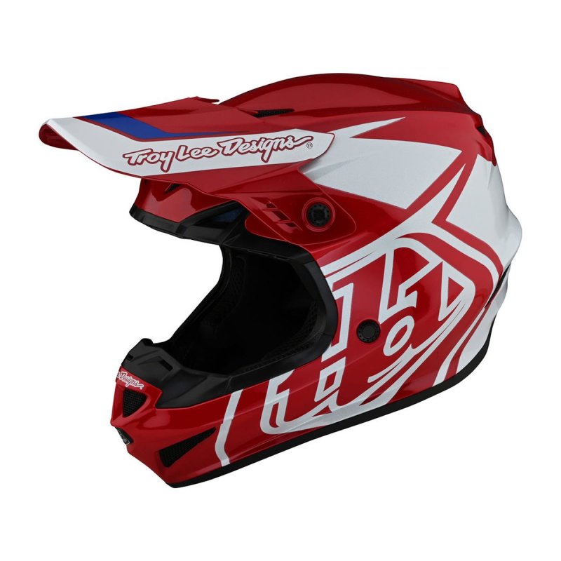 Troy Lee Designs GP Helm, Overload, red/white, S | 55-56cm von Troy Lee Designs