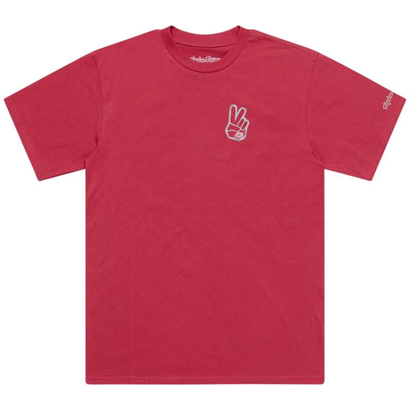 Troy Lee Designs Kurzärmeliges T-Shirt, Peace Out Fuchsia 2X von Troy Lee Designs