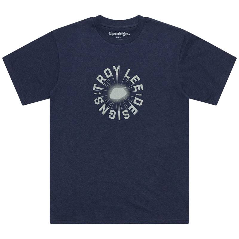 Troy Lee Designs Kurzärmeliges T-Shirt, Rotations-Navy Heather 2X von Troy Lee Designs