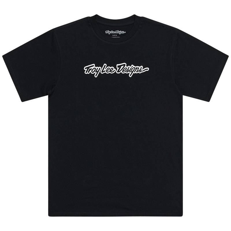 Troy Lee Designs Kurzärmeliges T-Shirt; Signature Black XL von Troy Lee Designs