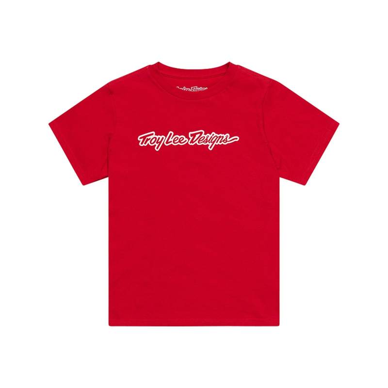 Troy Lee Designs Kurzarm-T-Shirt für Jugendliche; Signature Team Red SM von Troy Lee Designs