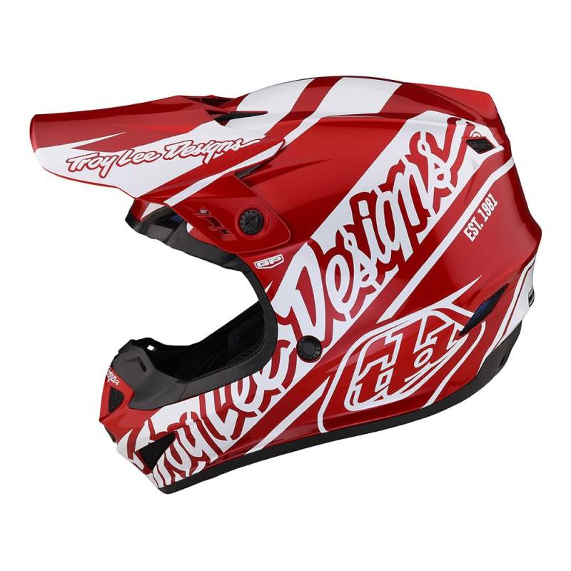 Troy Lee Designs Motocross Helm GP, Slice - Rot Weiß, XL, 103-TLD-GP von Troy Lee Designs