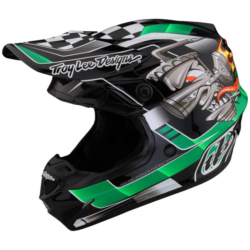 Troy Lee Designs Motocross-Helm SE4 Polyacrylite MIPS Grün Gr. XL von Troy Lee Designs
