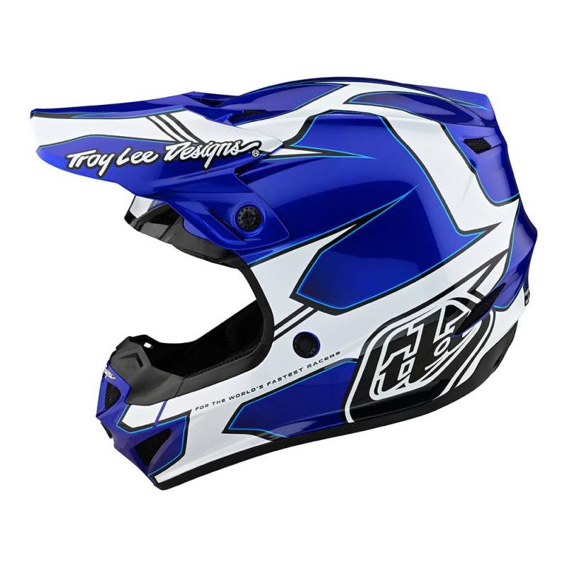 Troy Lee Designs Motocross Helm SE4 MIPS Polyacrylite Mono, Matrix Blue - Blau, XL, 109490 von Troy Lee Designs
