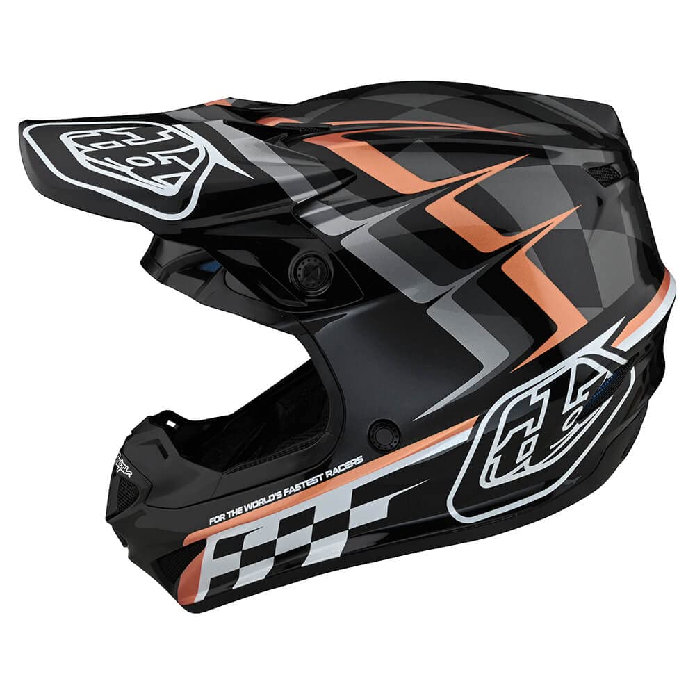 Troy Lee Designs SE4 Warped Polyacrylite MIPS Motocross Helm (Black,S (55/56)) von Troy Lee Designs