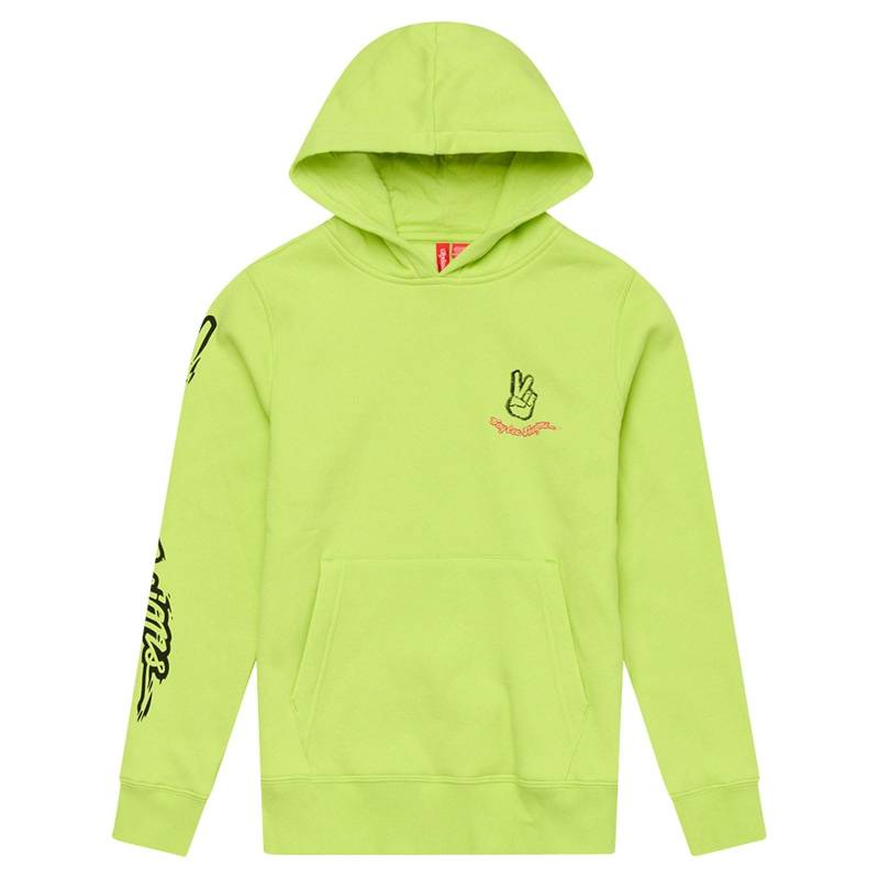 Troy Lee Designs Youth Pullover; Peace Out GLO Yellow SM von Troy Lee Designs