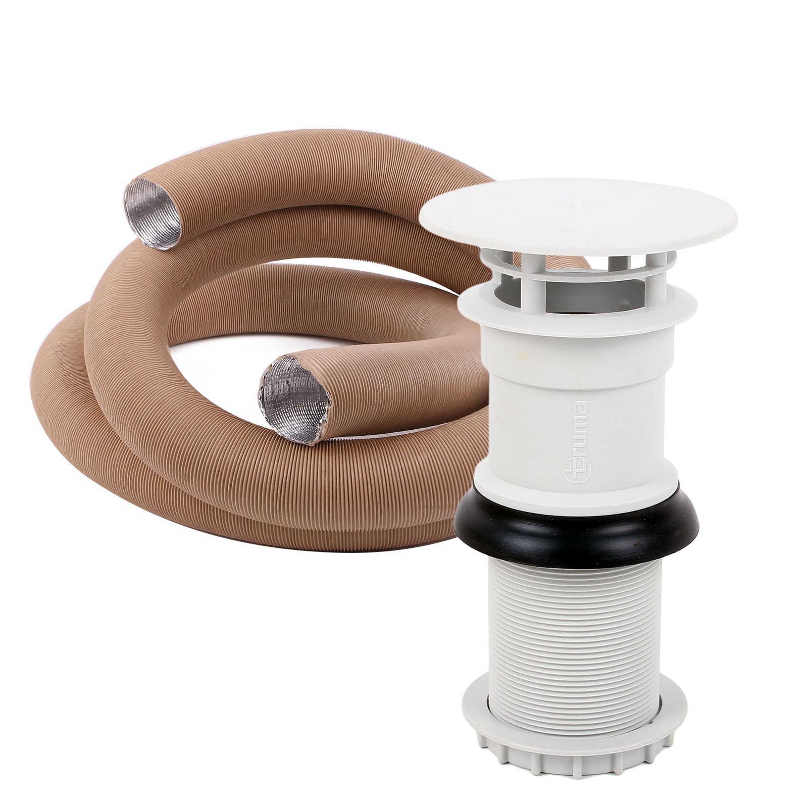 Truma Abgaskamin 65 mm grau SL3002 für Heizungen, Abzugshauben + 3 Meter Isolierschlauch für Wohnwagen und Wohnmobil Truma Abgaskamin 65 mm grau SL3002 für Heizungen, Abzugshauben + 3 Meter Isolierschlauch für Wohnwagen und Wohnmobil von Truma