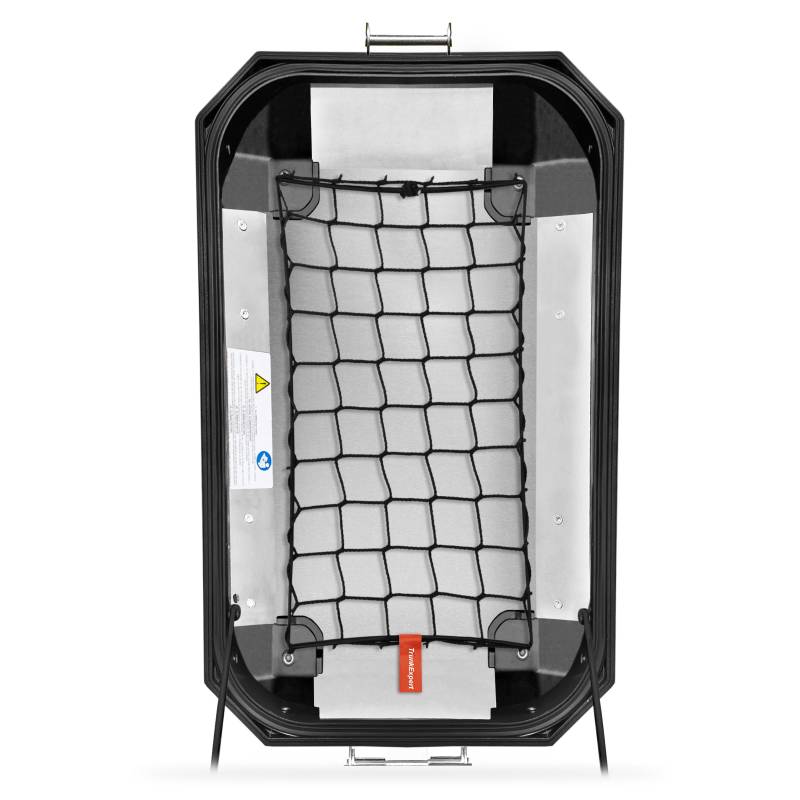 TrunkExpert Kofferraumnetz kompatibel mit Kappa K'Mission - Seitenkoffer - Netz – Motorradkoffer – Gepäcknetz – Kofferraum Netztasche - Schwarz - 36 l von TrunkExpert