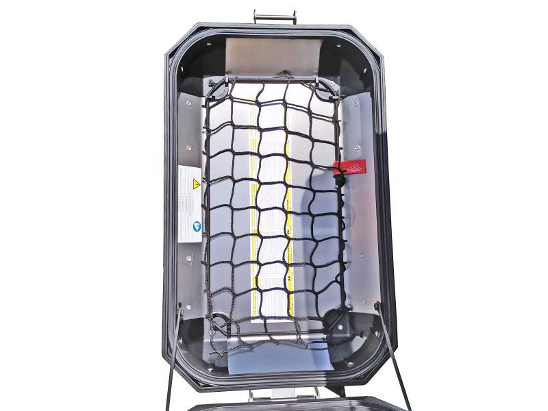 TrunkExpert Kofferraumnetz kompatibel mit Trax Adventure SW-MOTECH - Seitenkoffer - Netz – Motorradkoffer – Gepäcknetz – Kofferraum Netztasche - Schwarz - 45 l von TrunkExpert