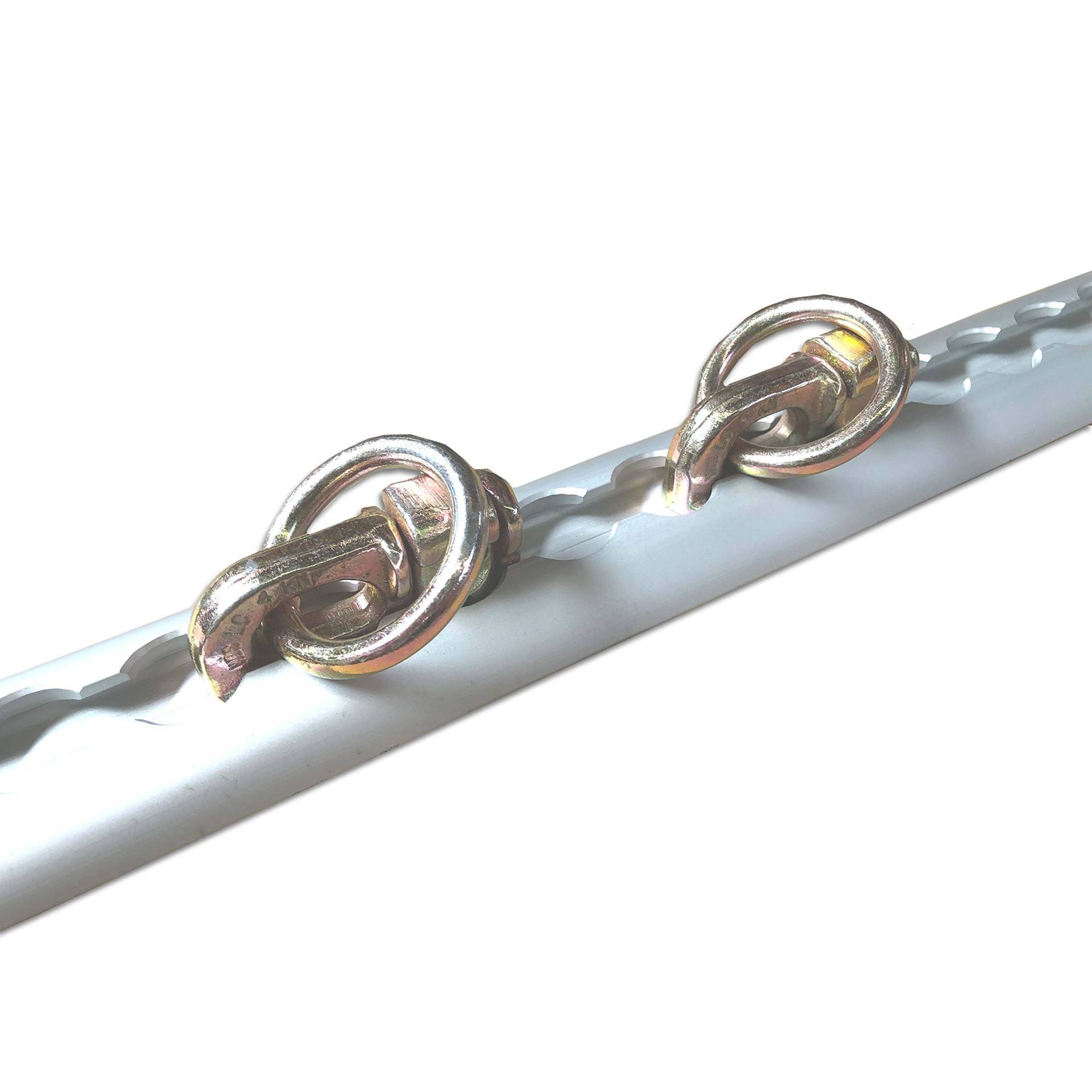 Trupa 3 m Alu Airlineschiene Premium Zurrschiene halbrund 3000mm + 2 x Doppelfitting mit Ring Trupa 3 m Alu Airlineschiene Premium Zurrschiene halbrund 3000mm + 2 x Doppelfitting mit Ring von Trupa