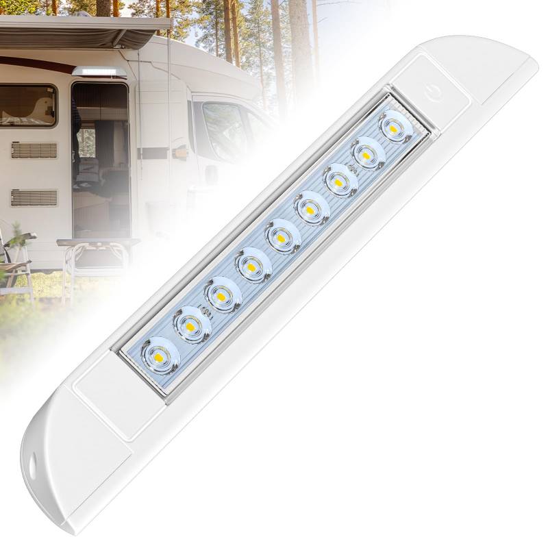 TrustWheel 12V LED Vorzelt Wohnwagen LED 12V IP67 Wasserdicht DC12-24V 4W 6000K 550lm für Wohnmobilmarkisen Boote Beleuchtung LED Aussenleuchte Wohnwagen Zubehör von TrustWheel
