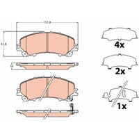 Bremsbelagsatz TRW GDB2222, Vorne Bremsbelagsatz TRW GDB2222, Vorne von Trw