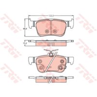 Bremsbelagsatz TRW GDB2256, Hinten von Trw