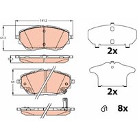 Bremsbelagsatz TRW GDB2290, Vorne von Trw