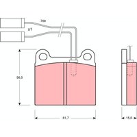 Bremsbelagsatz TRW GDB362, Vorne von Trw