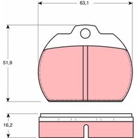 Bremsbelagsatz TRW GDB591, Vorne Bremsbelagsatz TRW GDB591, Vorne von Trw