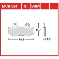 Bremsbelagsatz TRW MCB534SRM Bremsbelagsatz TRW MCB534SRM von Trw