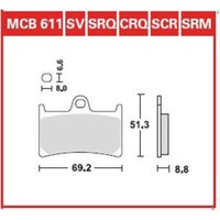 Bremsbelagsatz TRW MCB611SCR Keine Strassenzulassung von Trw