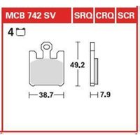 Bremsbelagsatz TRW MCB742SCR Keine Strassenzulassung von Trw