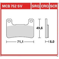 Bremsbelagsatz TRW MCB752SCR Keine Straßenzulassung Bremsbelagsatz TRW MCB752SCR Keine Straßenzulassung von Trw