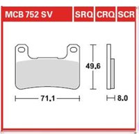 Bremsbelagsatz TRW MCB752SCR Keine Strassenzulassung von Trw