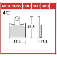 Bremsbelagsatz TRW MCB789SCR Keine Straßenzulassung Bremsbelagsatz TRW MCB789SCR Keine Straßenzulassung von Trw