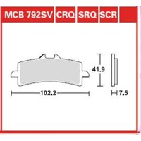 Bremsbelagsatz TRW MCB792SCR Keine Straßenzulassung von Trw