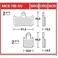Bremsbelagsatz TRW MCB795SCR Keine Straßenzulassung Bremsbelagsatz TRW MCB795SCR Keine Straßenzulassung von Trw
